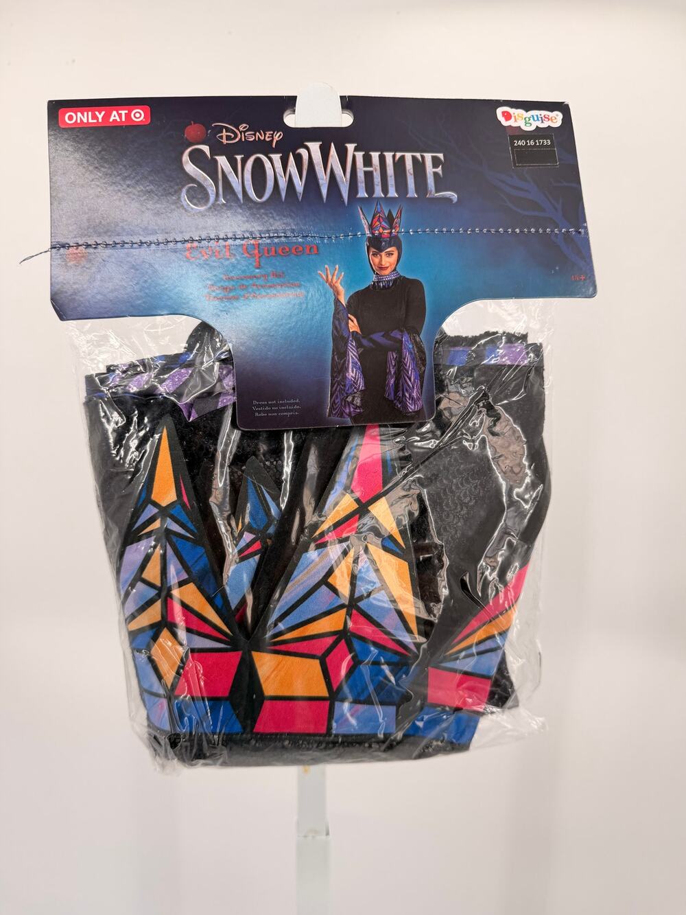 Disney Snow White Evil Queen Adult Accessory Kit Headpiece Necklace Sleeves NEW